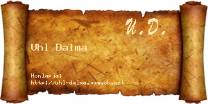 Uhl Dalma névjegykártya